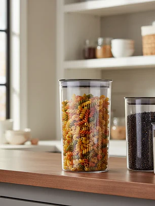 Frasco Contenedor Hermético Acrílico 1200ml Cocina Alimento