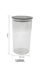 Frasco Contenedor Hermético Acrílico 1200ml Cocina Alimento - Miniatura 3
