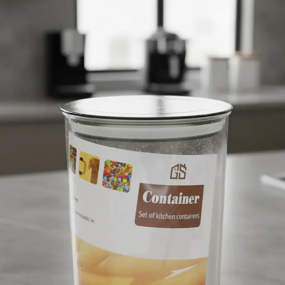 Frasco Contenedor Hermético Acrílico 1200ml Cocina Alimento 5