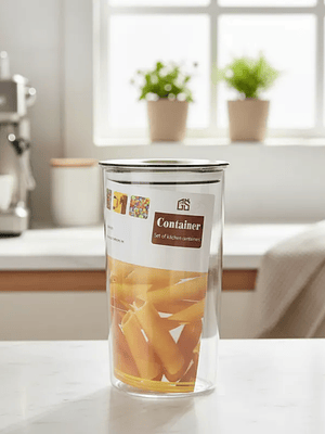 Frasco Contenedor Hermético Acrílico 1200ml Cocina Alimento