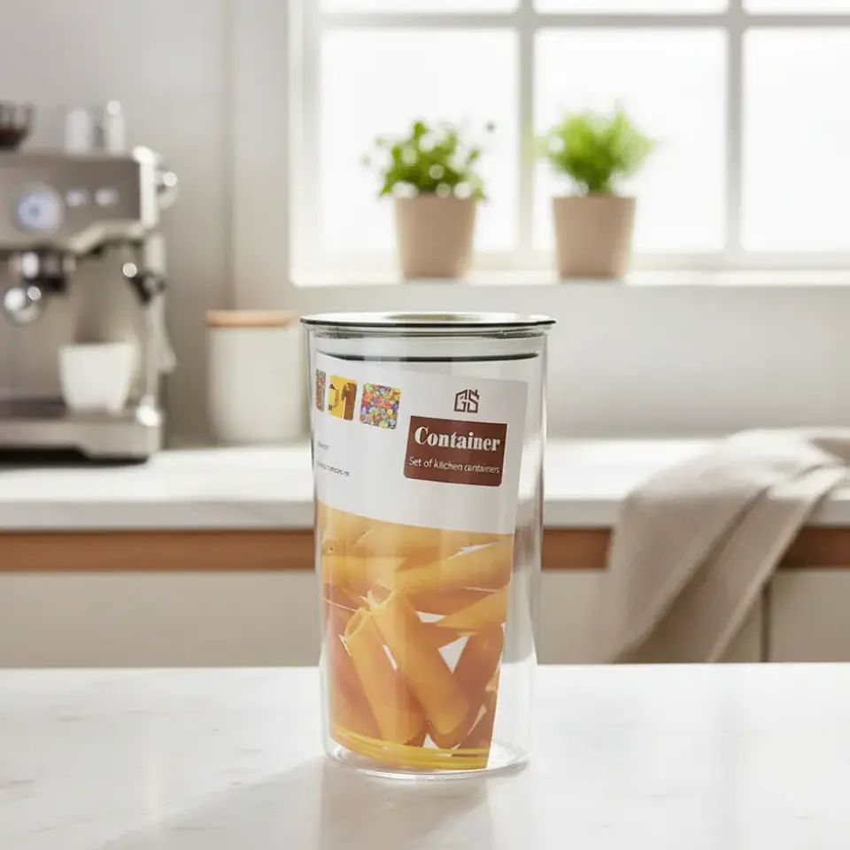 Frasco Contenedor Hermético Acrílico 1200ml Cocina Alimento 2