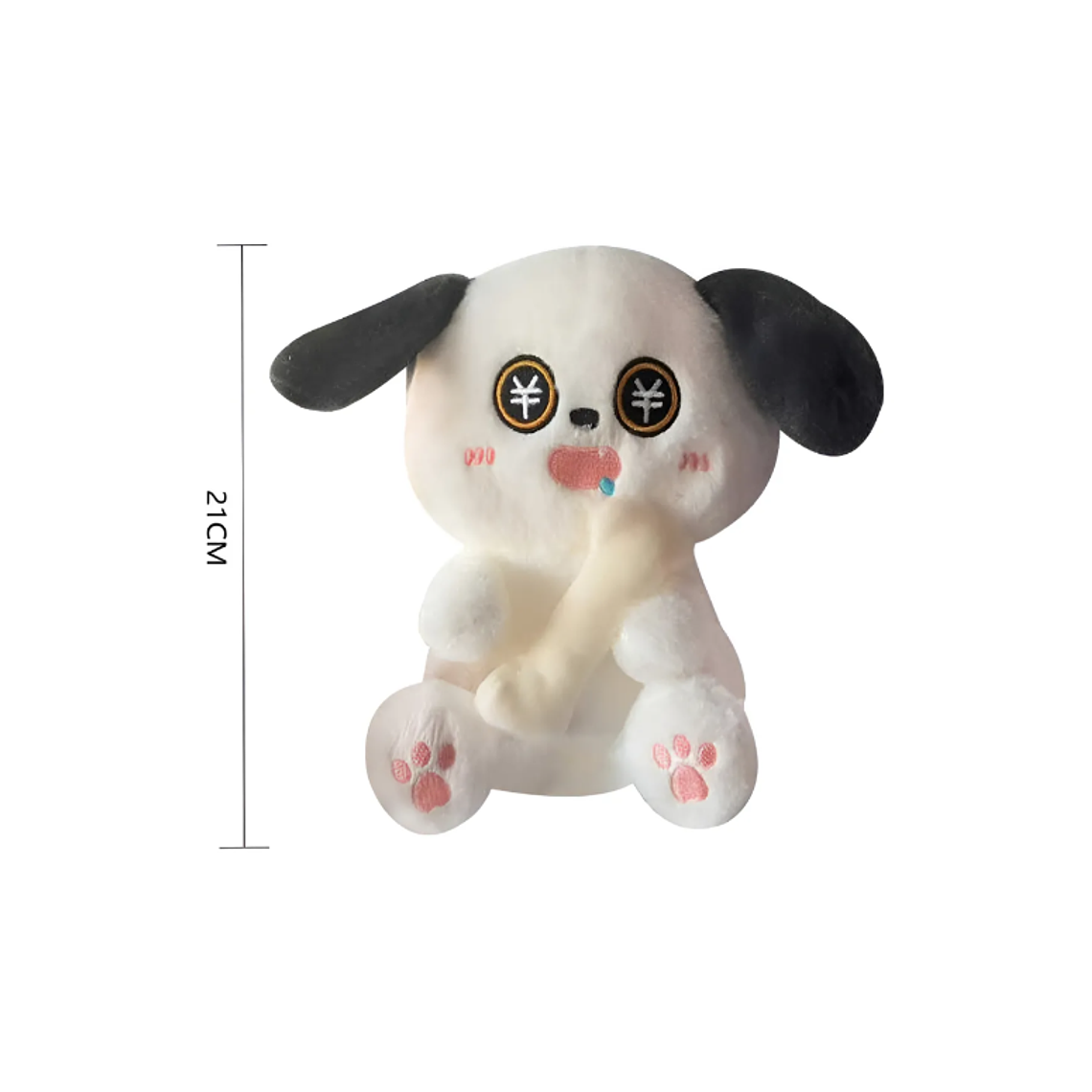 Peluche Perro Kawaii Con Hueso Juguete Suave 21cm 5