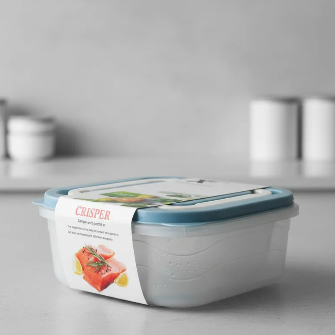 Contenedor Plástico Cuadrado 250ml con Tapa 4