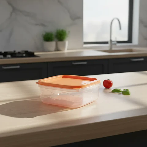 Contenedor Plástico Cuadrado 250ml con Tapa