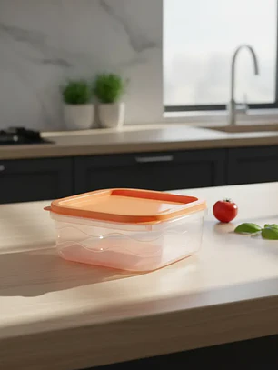 Contenedor Plástico Cuadrado 250ml con Tapa