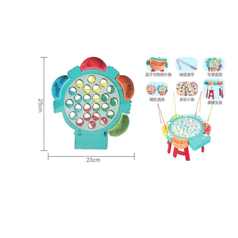 Juego De Pesca Milagrosa Musical Juguete Infantil Giratorio 4