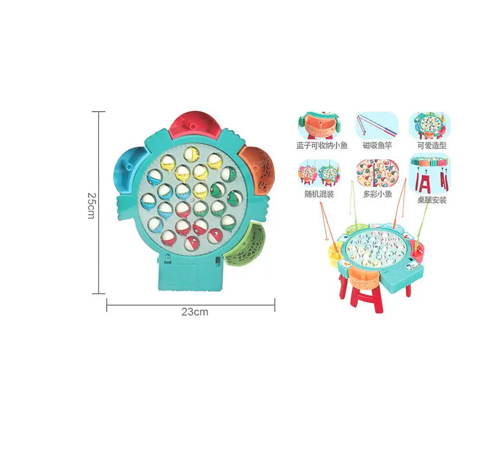 Juego De Pesca Milagrosa Musical Juguete Infantil Giratorio 4