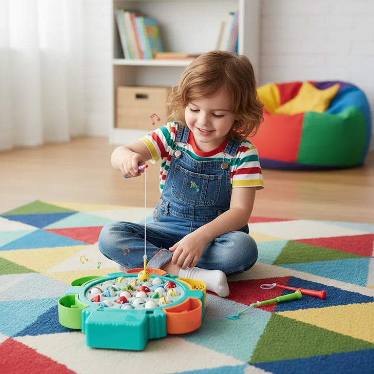 Juego De Pesca Milagrosa Musical Juguete Infantil Giratorio 2