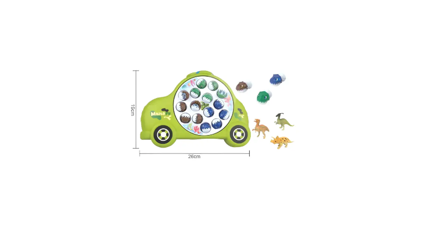 Juego De Pesca Milagrosa Dinosaurios Forma De Auto Juguete  3