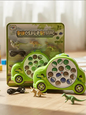 Juego De Pesca Milagrosa Dinosaurios Forma De Auto Juguete 