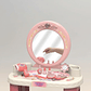 Tocador De Juguete Para Niñas Con Espejo Y Accesorios Rosado - Miniatura 4