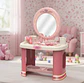 Tocador De Juguete Para Niñas Con Espejo Y Accesorios Rosado - Miniatura 1