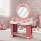 Tocador De Juguete Para Niñas Con Espejo Y Accesorios Rosado - Miniatura 1