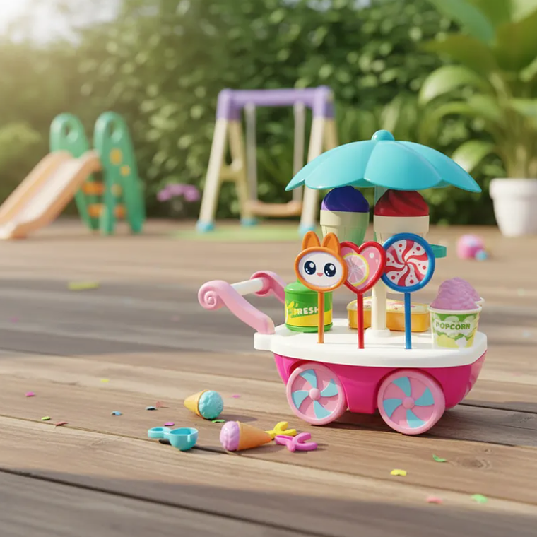 Carrito de Helados de Juguete Infantil con Accesorios 1