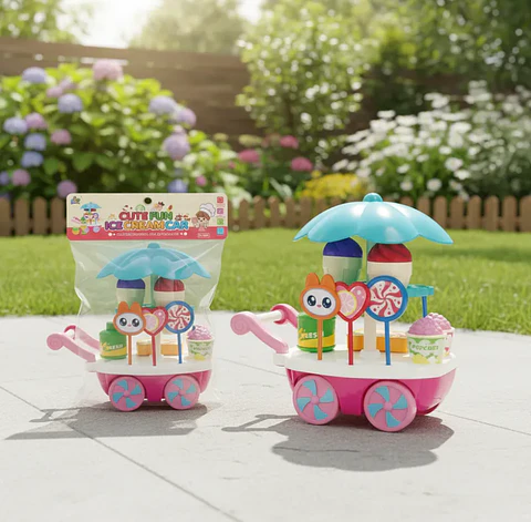 Carrito de Helados de Juguete Infantil con Accesorios