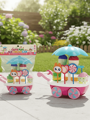Carrito de Helados de Juguete Infantil con Accesorios