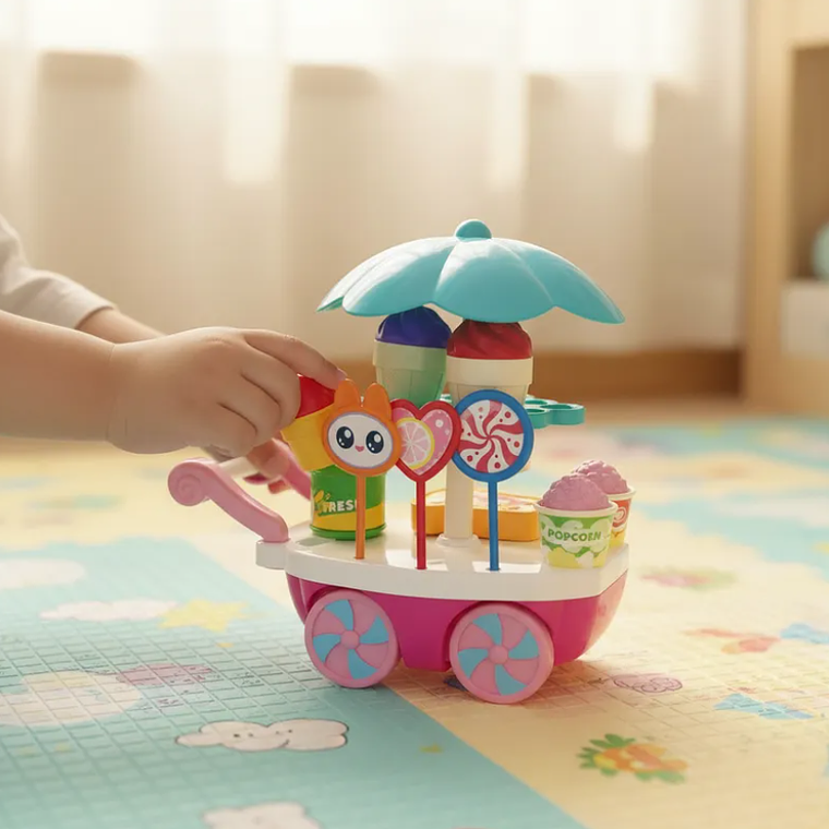 Carrito de Helados de Juguete Infantil con Accesorios 4