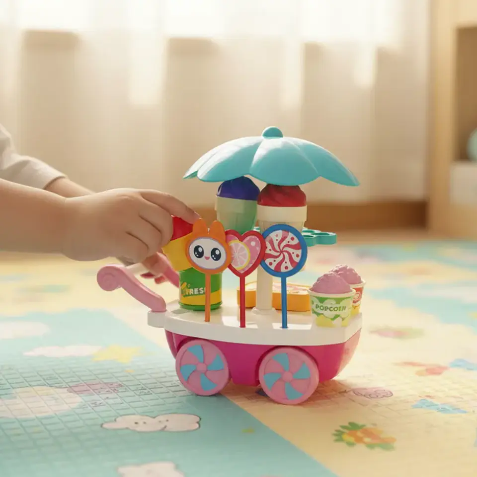 Carrito de Helados de Juguete Infantil con Accesorios 4