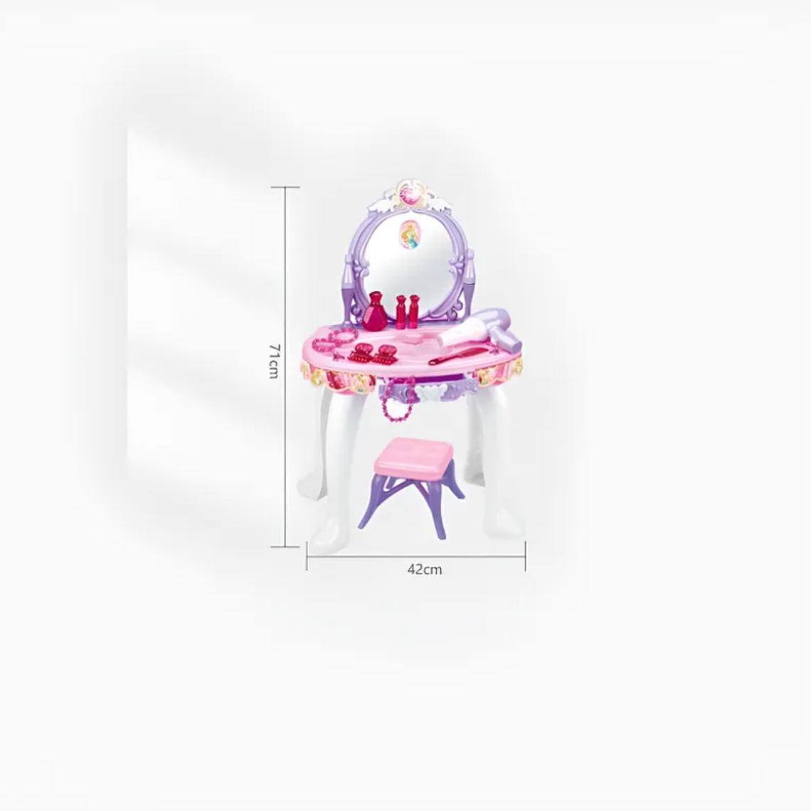 Tocador De Juguete Princesa Para Niña Con Accesorios Y Piso 3