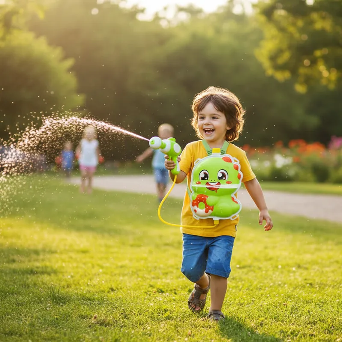 Pistola De Agua Mochila Dinosaurio Juguete Infantil 3