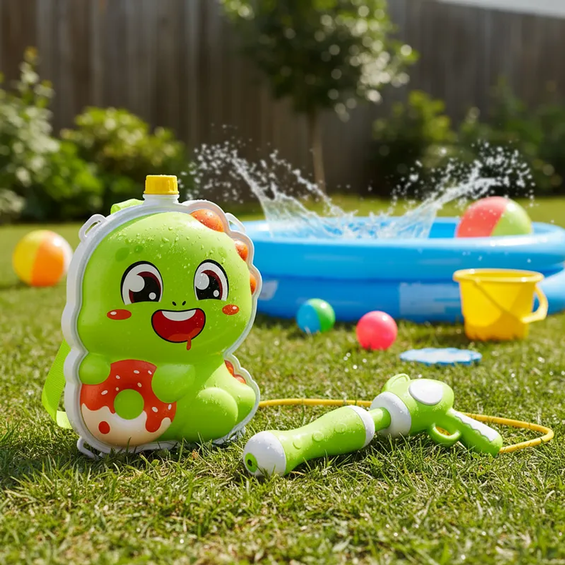 Pistola De Agua Mochila Dinosaurio Juguete Infantil 4