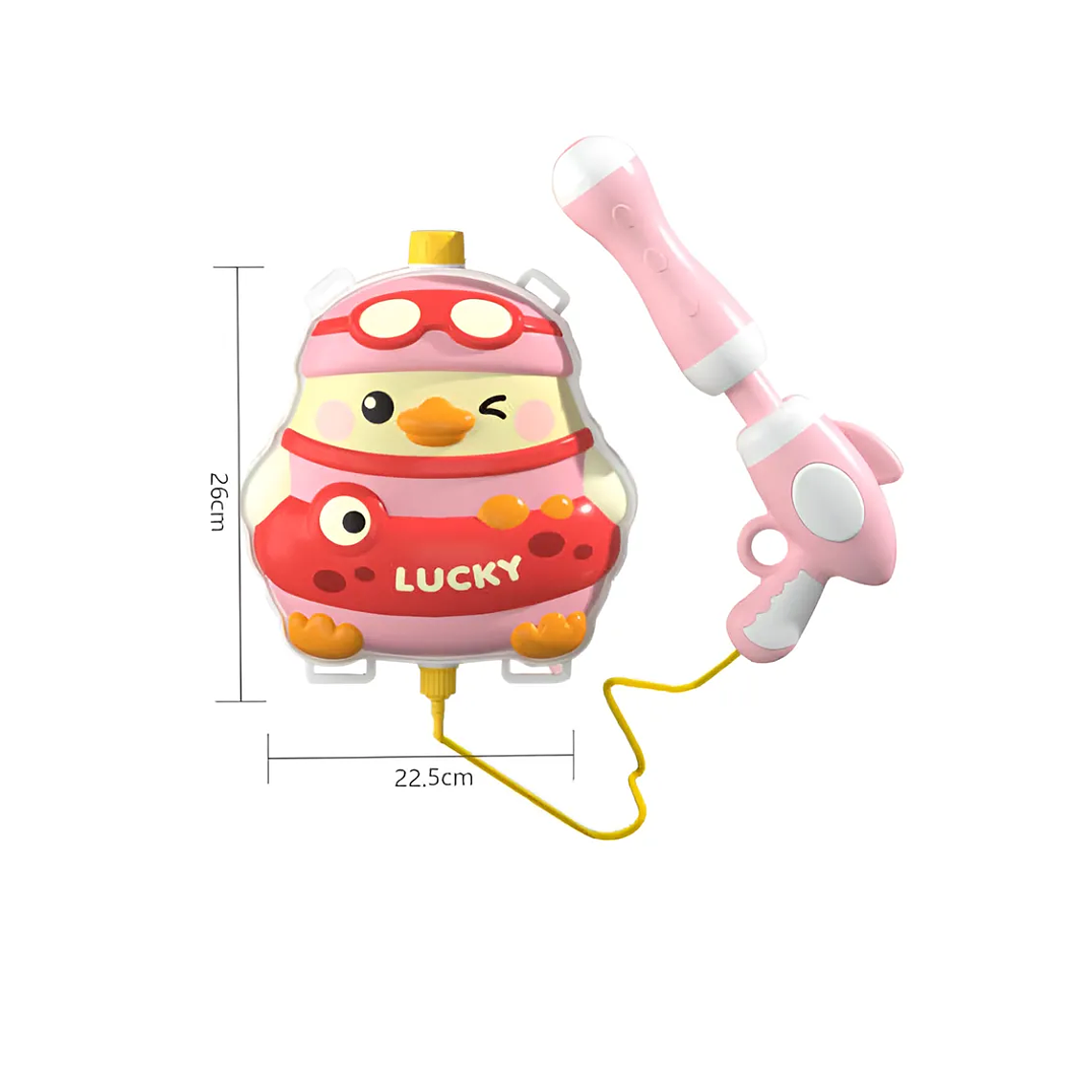Pistola De Agua Mochila Pato Rosa Para Niños 7