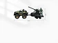 Set Juguete Camioneta Militar Con Cañón Y Soldado 42cm - Miniatura 5