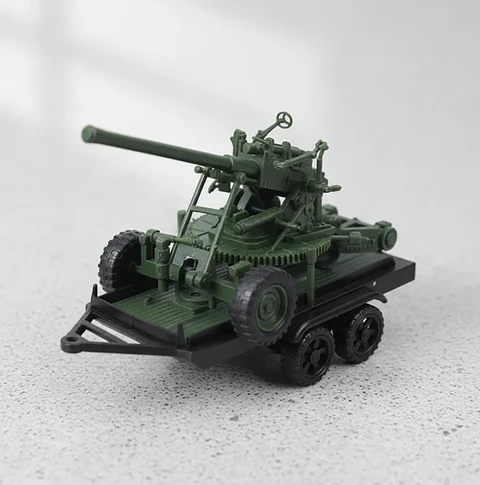 Set Juguete Camioneta Militar Con Cañón Y Soldado 42cm
