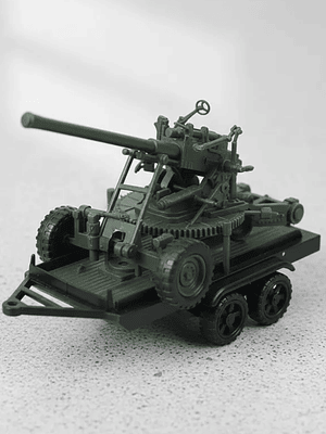 Set Juguete Camioneta Militar Con Cañón Y Soldado 42cm