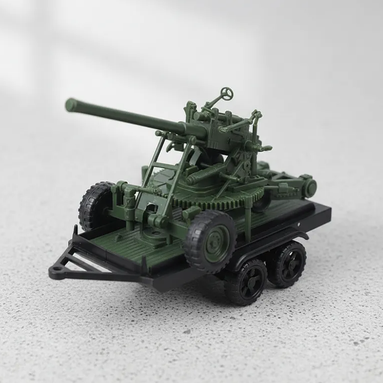 Set Juguete Camioneta Militar Con Cañón Y Soldado 42cm 2