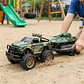 Set Juguete Camioneta Militar Con Tanque Y Remolque 45cm - Miniatura 1