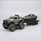 Set Juguete Camioneta Militar Con Tanque Y Remolque 45cm - Miniatura 2
