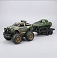 Set Juguete Camioneta Militar Con Tanque Y Remolque 45cm - Miniatura 2