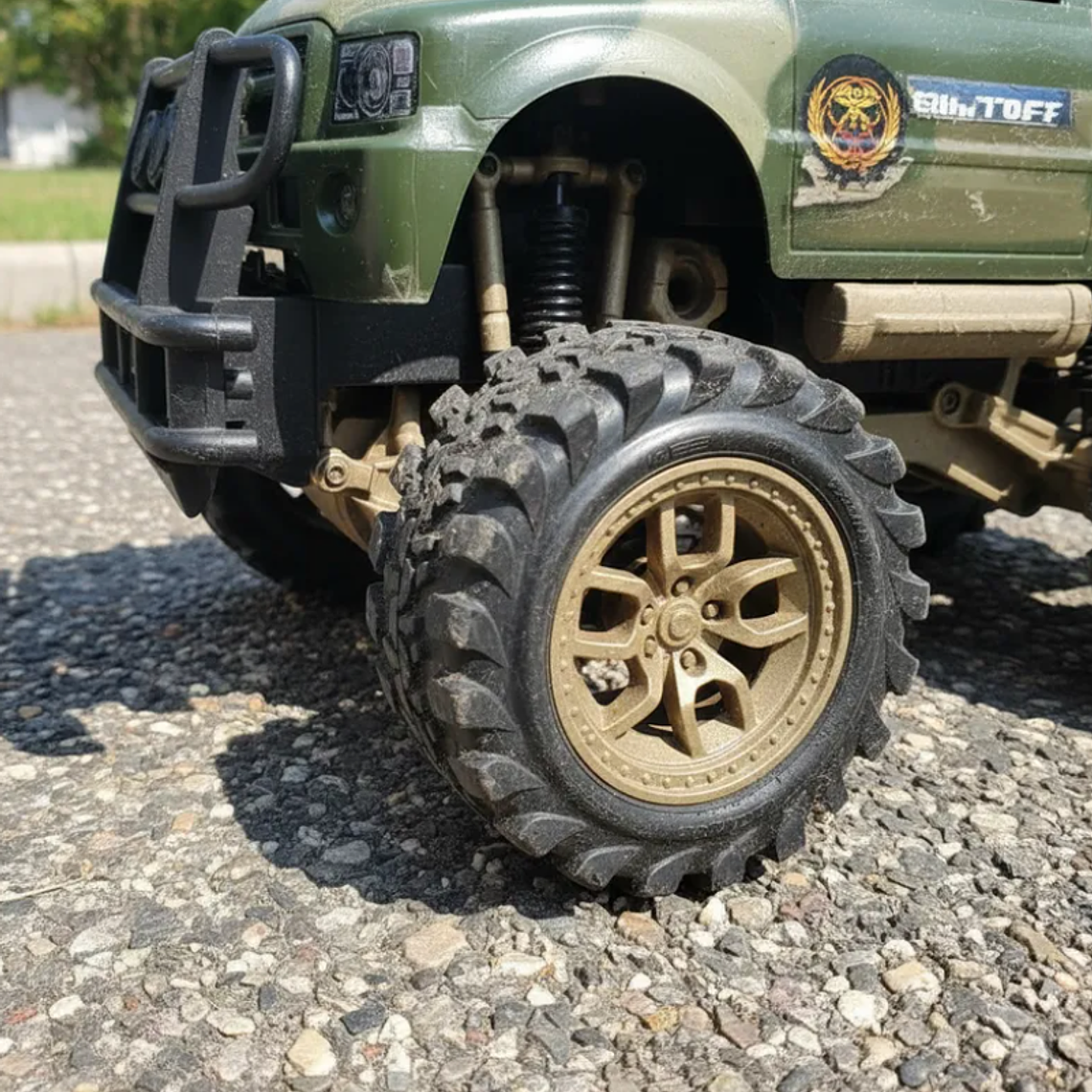 Set Juguete Camioneta Militar Con Tanque Y Remolque 45cm 4