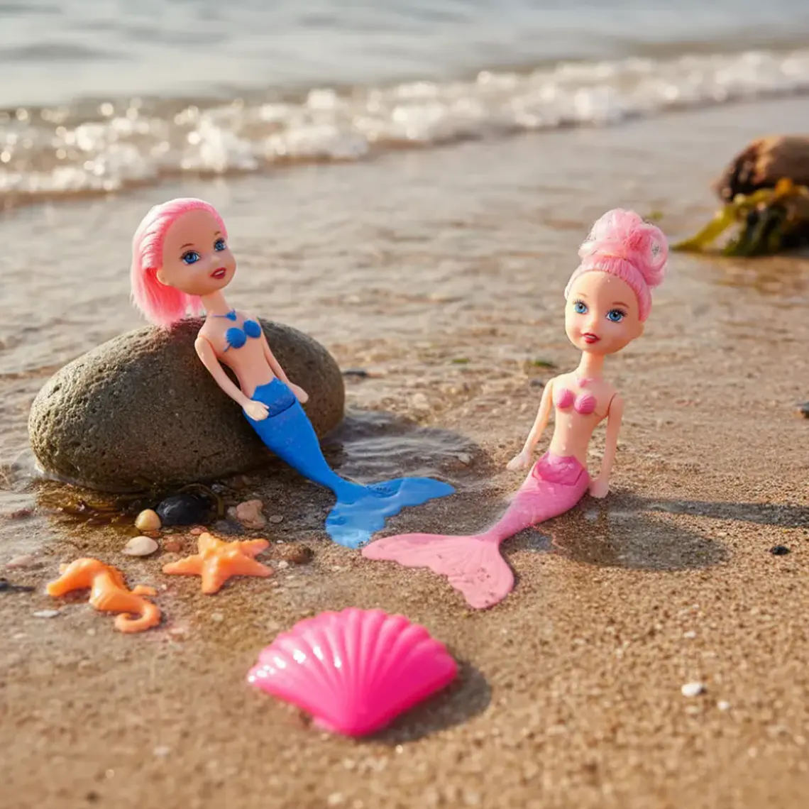  Muñecas Sirenas Juguete Para Niñas Con Accesorios 20cm 2