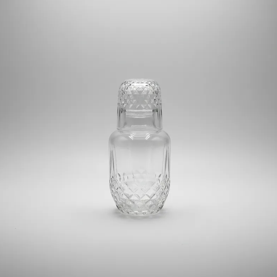 Jarra Con Vaso De Vidrio diseño rombos 18cm 4