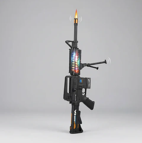 Rifle Metralleta De Juguete M4A1 Con Luz, Sonido Y Trípode