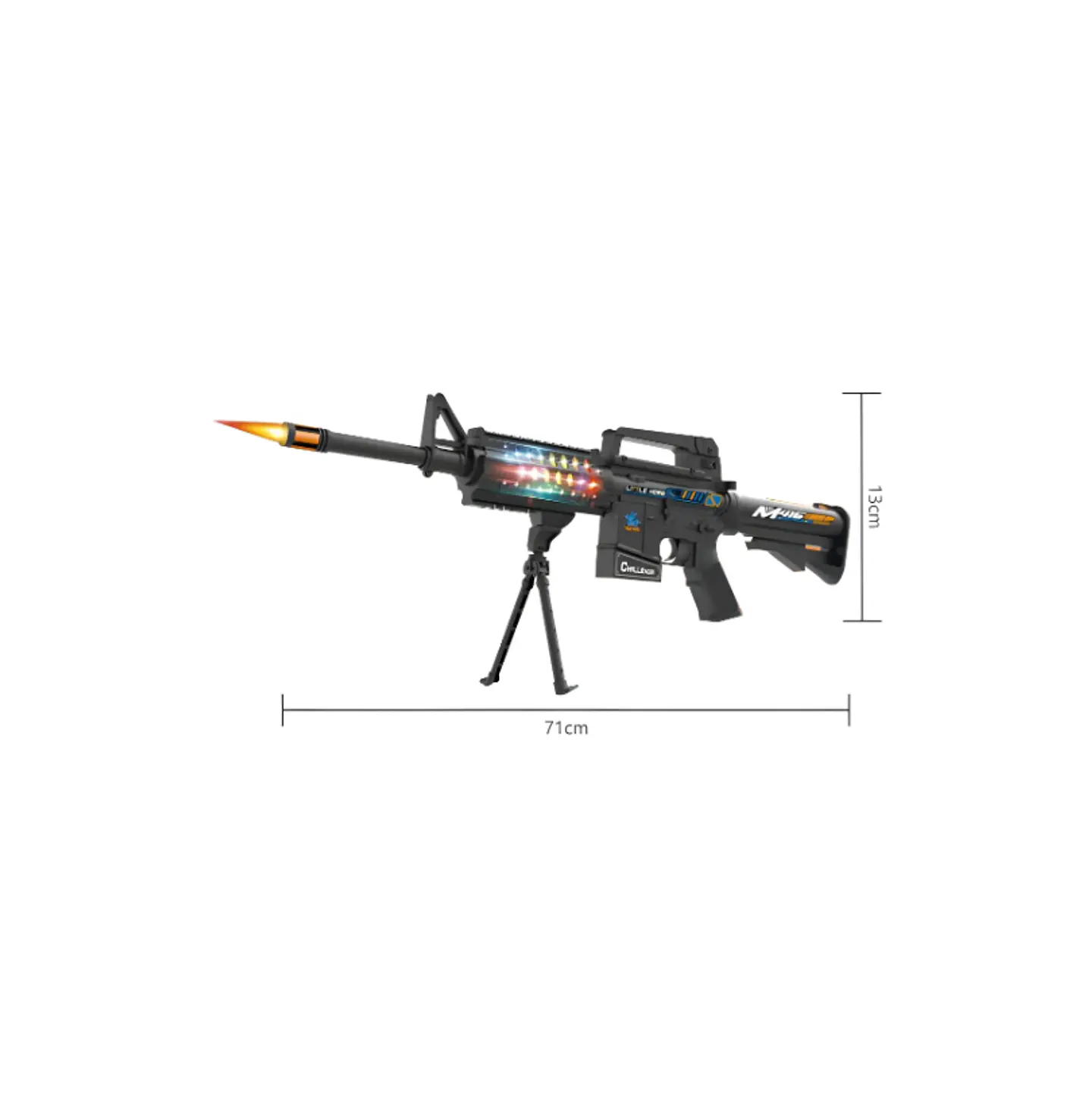 Rifle Metralleta De Juguete M4A1 Con Luz, Sonido Y Trípode 5