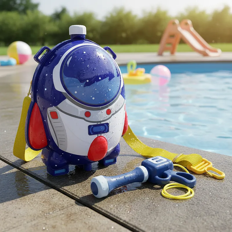 Mochila Pistola De Agua Infantil Astronauta Espacial 3