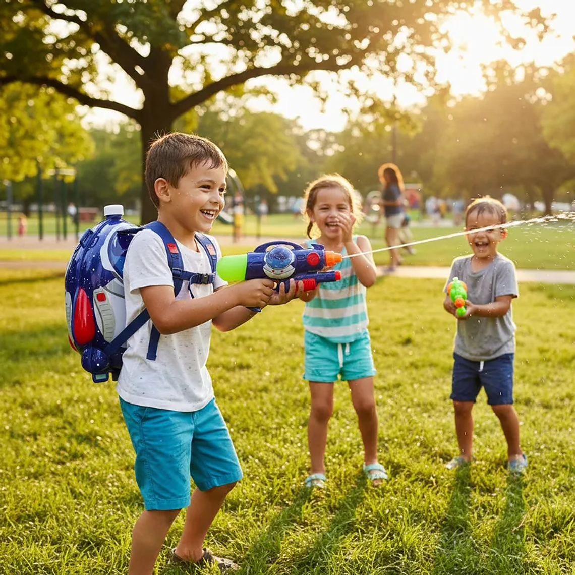 Mochila Pistola De Agua Infantil Astronauta Espacial 4