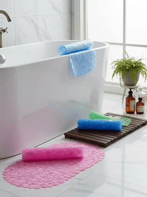 Alfombra antideslizante para baño 65x35 cm con ventosas