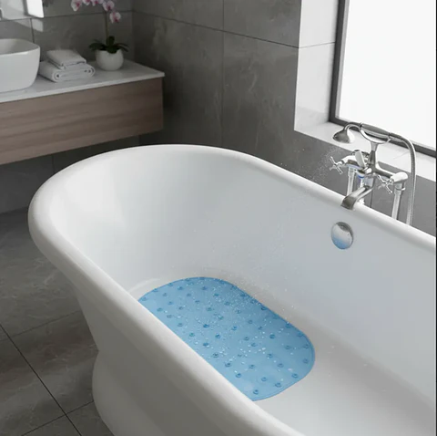 Alfombra antideslizante para baño 65x35 cm con ventosas