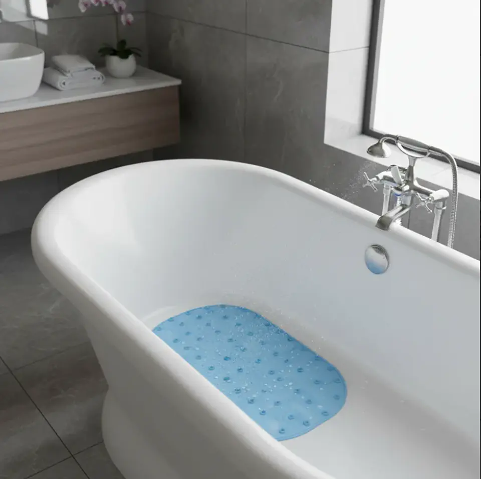 Alfombra antideslizante para baño 65x35 cm con ventosas 2
