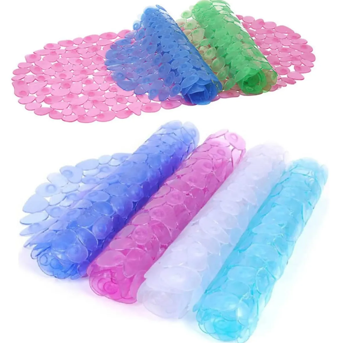 Alfombra antideslizante para baño 65x35 cm con ventosas 4