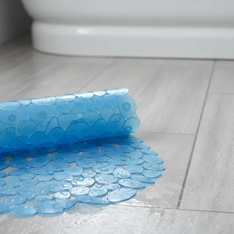 Alfombra antideslizante para baño 65x35 cm con ventosas 7