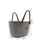 Canasto Organizador Plástico Gris blanco Con Asas 34x19x22cm - Miniatura 3