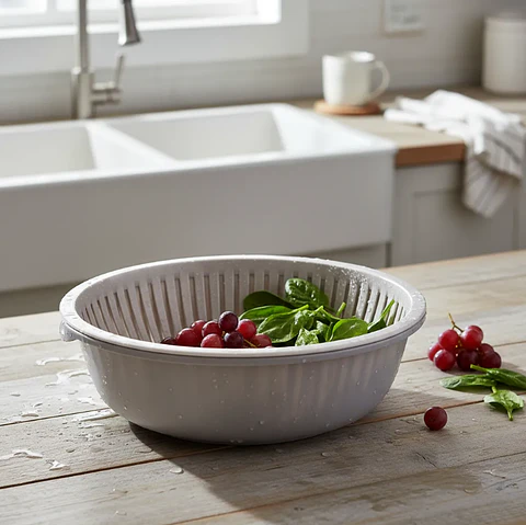 Bowl Con Colador Escurridor De Verduras Frutas 34.5cm Cocina