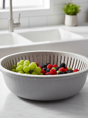 Bowl Con Colador Escurridor De Verduras Frutas 34.5cm Cocina