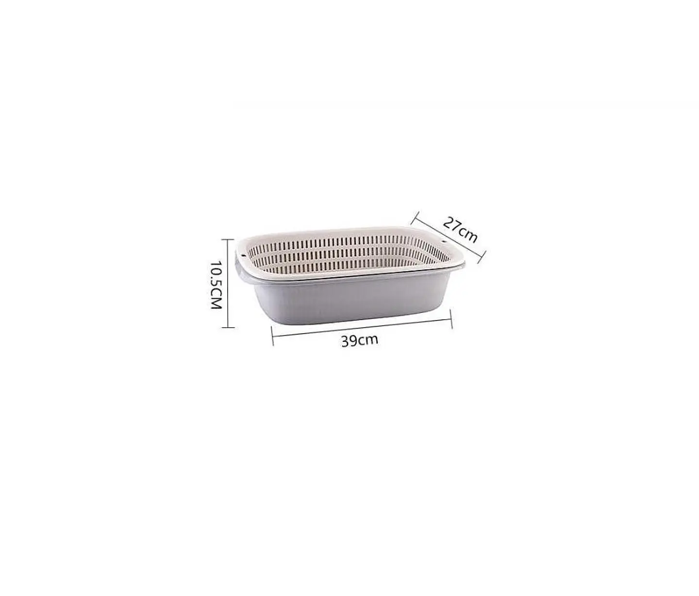 Escurridor Colador Doble Capa Lavado Frutas Verduras 39cm 3