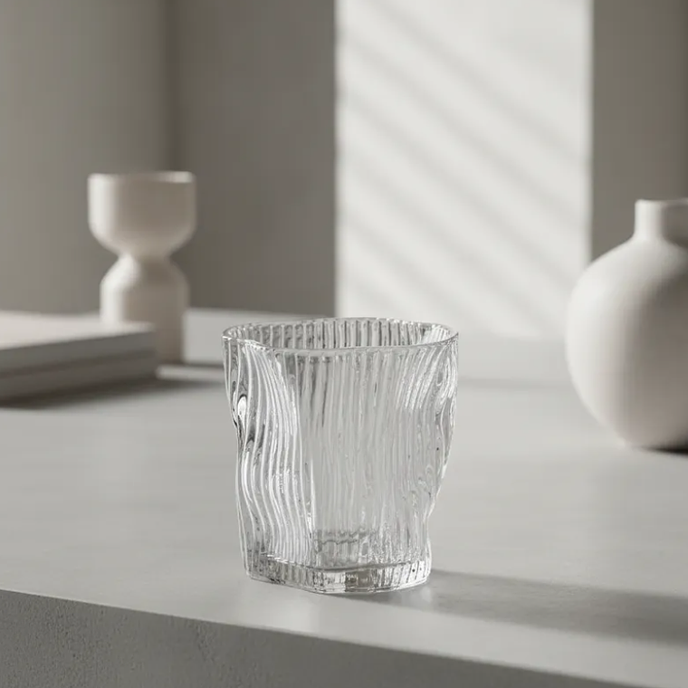 Vaso De Vidrio Para Shot  Diseño Irregular 60ml 5